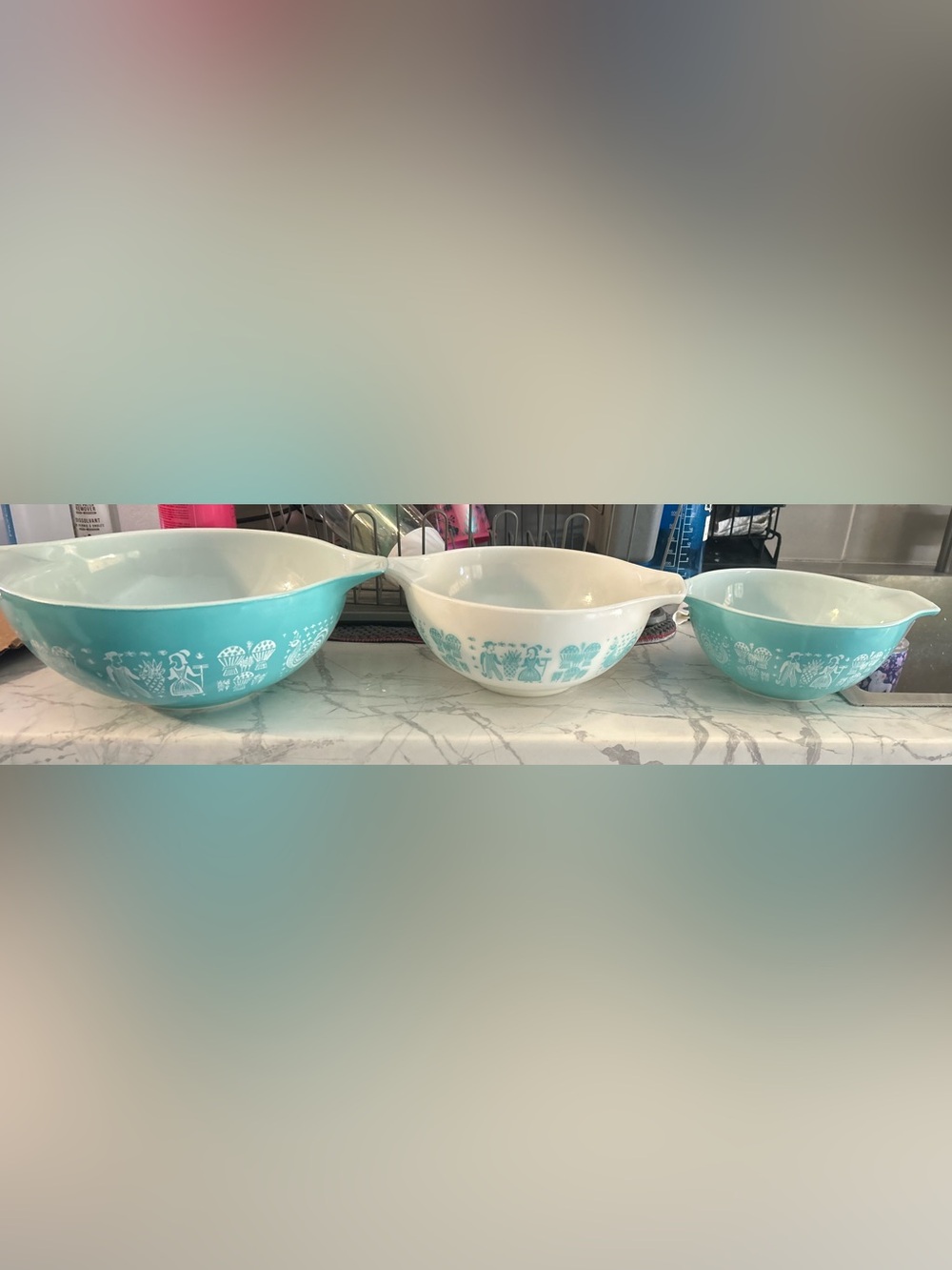 Vintage PYREX Amish Butterprint Bowl Set